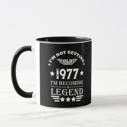 Personalized vintage birthday gifts black white mug