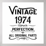 Personalized vintage birthday gifts black white poster<br><div class="desc">You can add some originality to your wardrobe collection with this vintage classic birthday graphic design with awesome typography font lettering, is a great gift idea for men, women, husbands, wife girlfriend, and a boyfriend who will love this one-of-a-kind artwork. The best amazing and funny holiday present for your happy...</div>