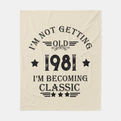 Personalized vintage birthday gifts fleece blanket