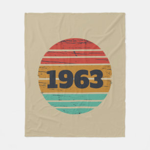 Personalized vintage birthday gifts fleece blanket