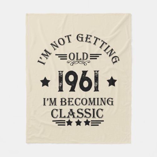 Personalized vintage birthday gifts fleece blanket