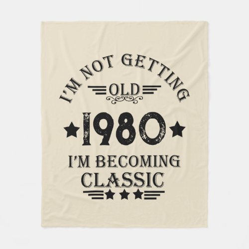 Personalized vintage birthday gifts fleece blanket