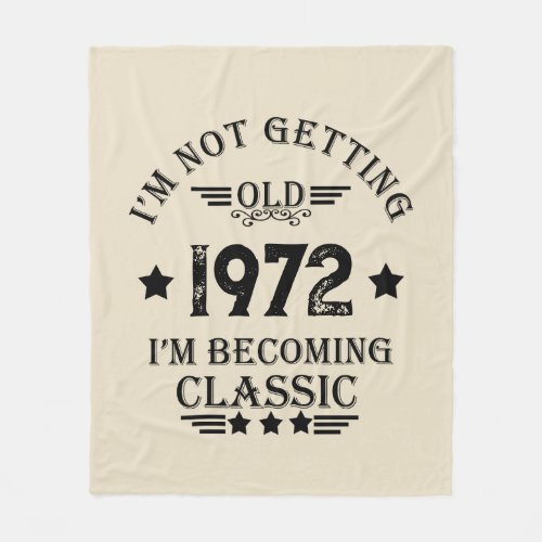 Personalized vintage birthday gifts fleece blanket