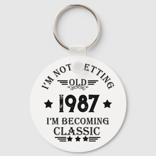 Personalized vintage birthday gifts keychain