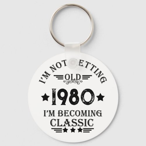 Personalized vintage birthday gifts keychain