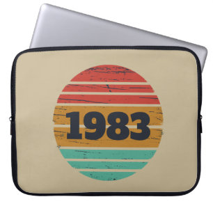 Personalized vintage birthday gifts laptop sleeve
