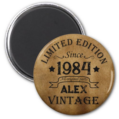 Personalized vintage birthday gifts magnet