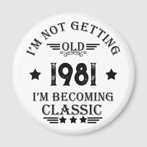 Personalized vintage birthday gifts magnet