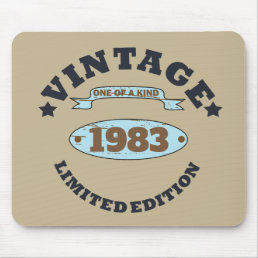 Personalized vintage birthday gifts mouse pad