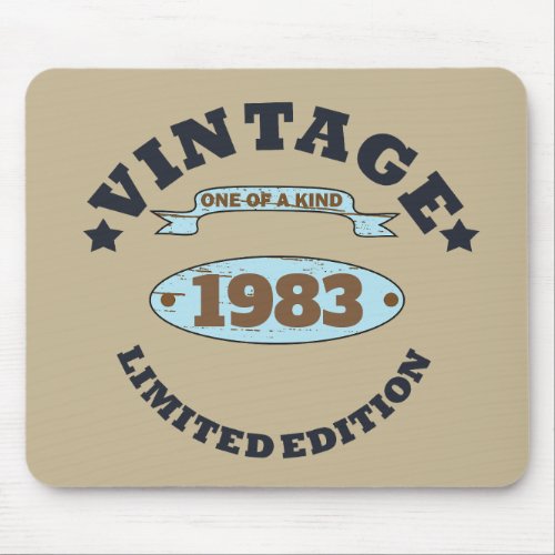 Personalized vintage birthday gifts mouse pad