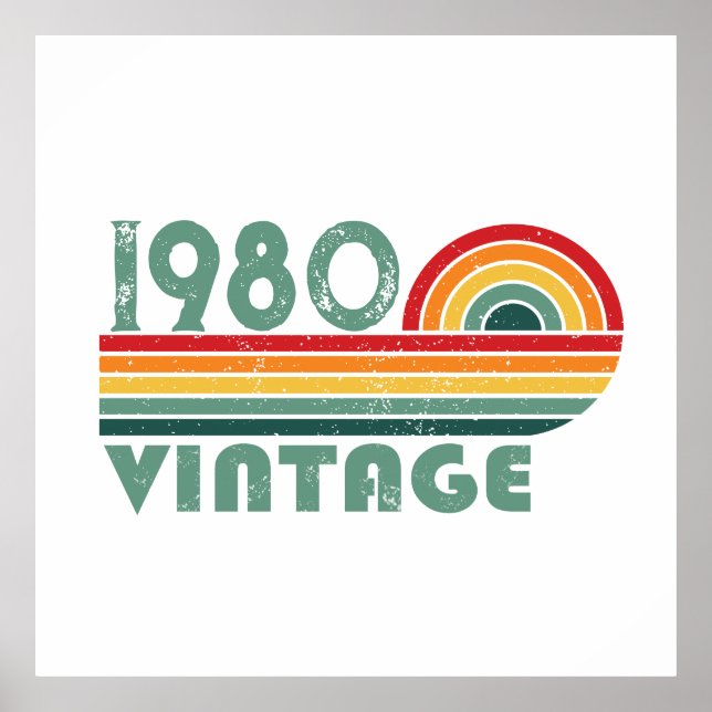 Personalized vintage birthday gifts poster (Front)