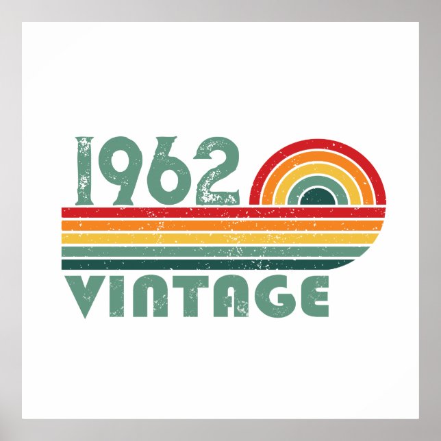 Personalized vintage birthday gifts poster (Front)