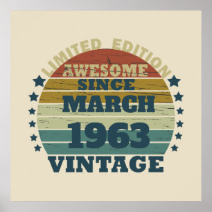 Personalized vintage birthday gifts poster