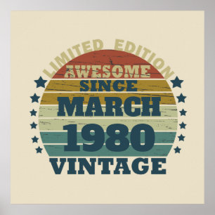 Personalized vintage birthday gifts poster
