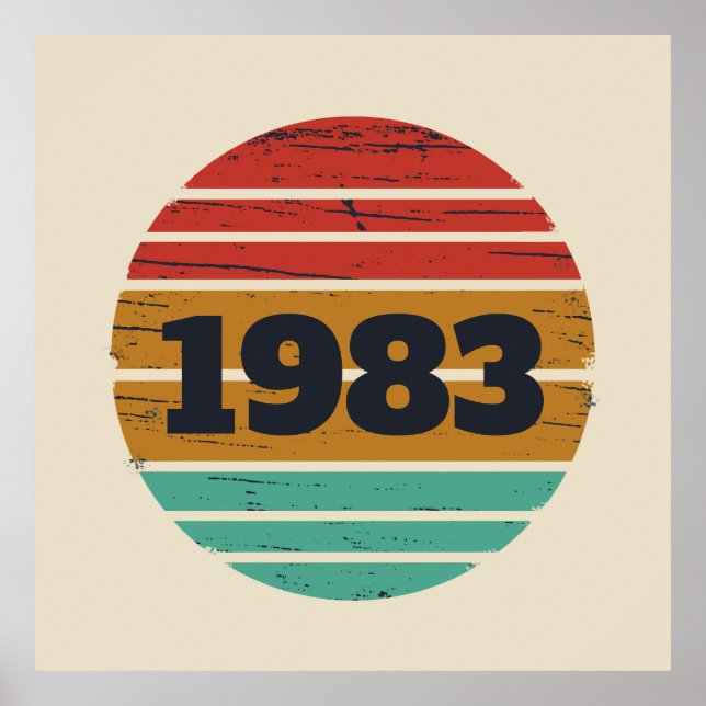 Personalized vintage birthday gifts poster (Front)