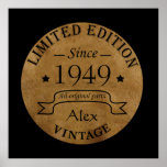 Personalized vintage birthday gifts poster<br><div class="desc">You can add some originality to your wardrobe collection with this vintage retro rustic-looking design with awesome typography font lettering, is a great gift idea for men, women, husbands, wife girlfriend, and a boyfriend who will love this one-of-a-kind artwork. The best unique and funny holiday present for your happy birthday...</div>