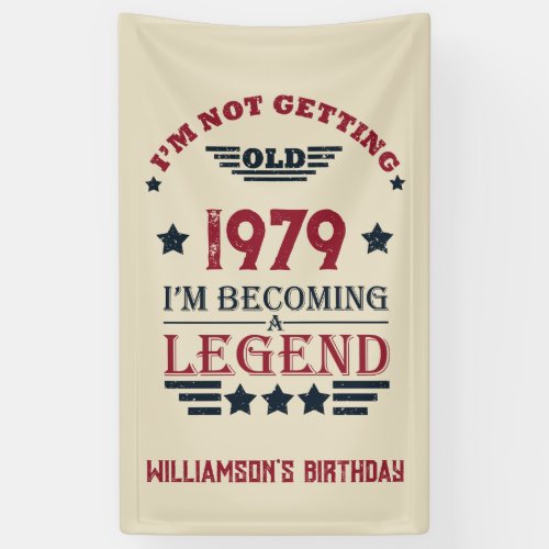 Personalized vintage birthday gifts red banner
