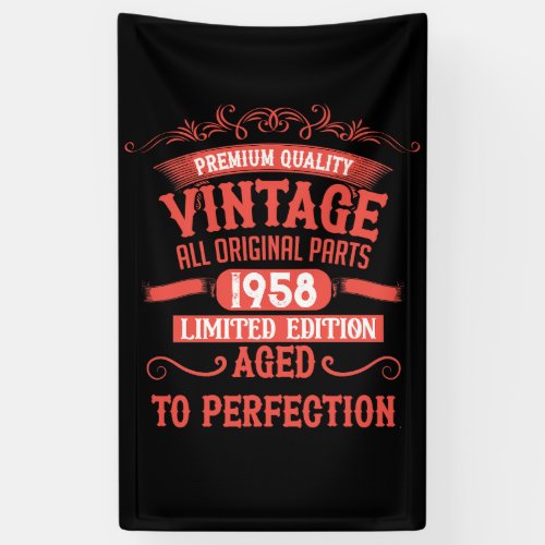 Personalized vintage birthday gifts red banner