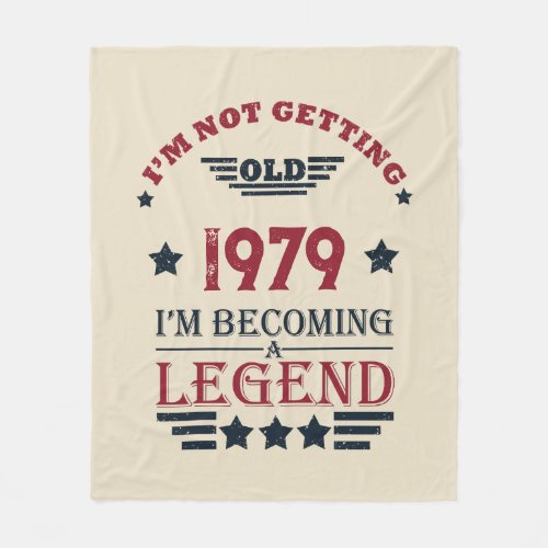 Personalized vintage birthday gifts red fleece blanket