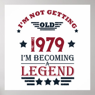 Personalized vintage birthday gifts red poster