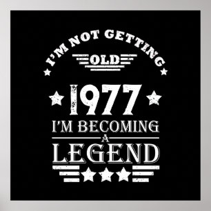 Personalized vintage birthday gifts white poster