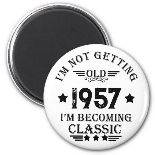 Personalized vintage birthday magnet