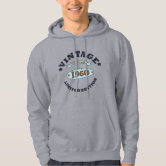 born in 1960 vintage birthday mens gift hoodie | Zazzle