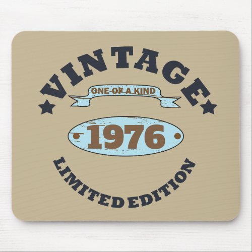 Personalized vintage birthday mouse pad
