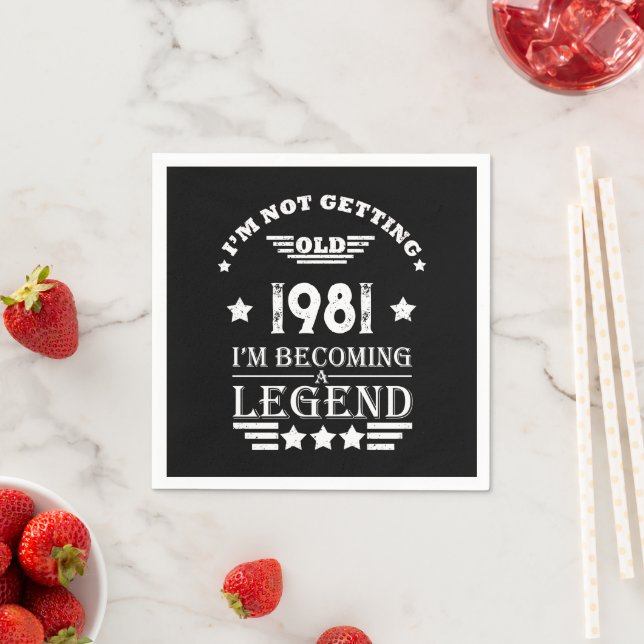Personalized vintage birthday party  napkins (Insitu)