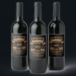 Personalized vintage birthday whiskey label<br><div class="desc">Make your birthday special with this unique design. Add a touch of sophisticated elegance to your birthday celebration with our exquisite, one-of-a-kind designs. These graphics bring sophistication and originality to any product, creating a memorable and stylish gift. They are perfect for those who appreciate a touch of timeless glamour on...</div>