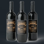 Personalized vintage birthday whiskey label<br><div class="desc">Make your birthday special with this unique design. Add a touch of sophisticated elegance to your birthday celebration with our exquisite, one-of-a-kind designs. These graphics bring sophistication and originality to any product, creating a memorable and stylish gift. They are perfect for those who appreciate a touch of timeless glamour on...</div>