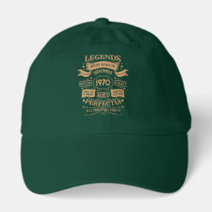 Personalized vintage birthday whiskey label hat