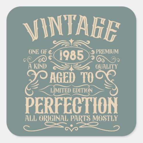 Personalized vintage birthday whiskey label themed