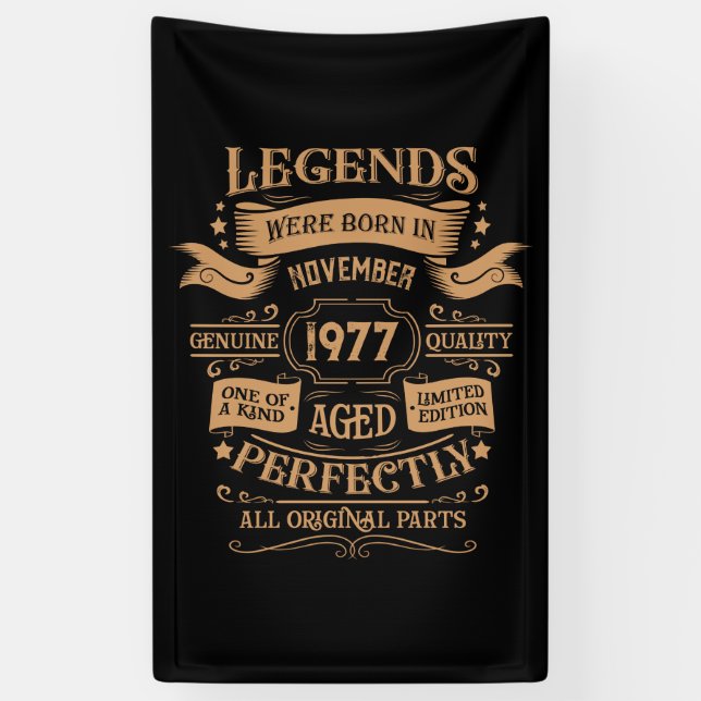 Personalized vintage birthday whiskey themed banner (Vertical)