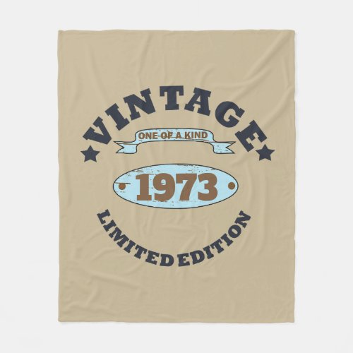 Personalized vintage birthday womens gift fleece blanket