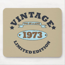 Personalized vintage birthday womens gift mouse pad