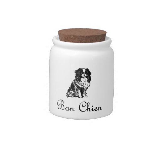 Personalized Vintage Bon Chien Good Dog Treat Candy Jar