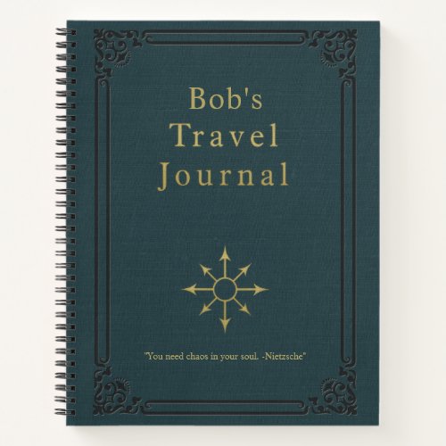Personalized Vintage Book Cover Travel Journal