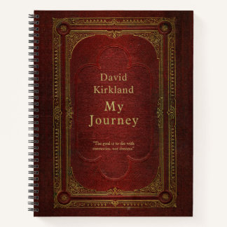 Personalized Vintage Book Travel Journal