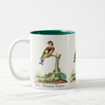Personalized Vintage Botanical Bird Teacher