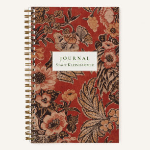 Personalized Vintage Botanical Victorian Journal