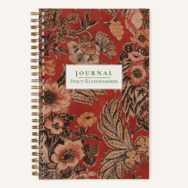 Personalized Vintage Botanical Victorian Journal (Front)