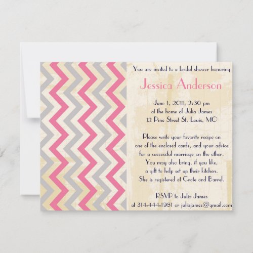 Personalized Vintage Bridal Shower Invitations