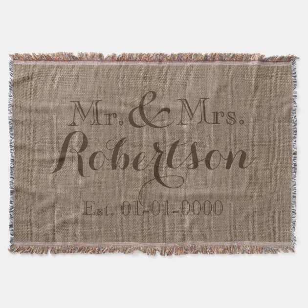 Burlap online throw blanket
