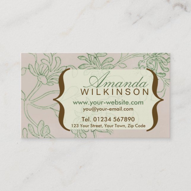 Personalized Vintage Business Cards (Front)