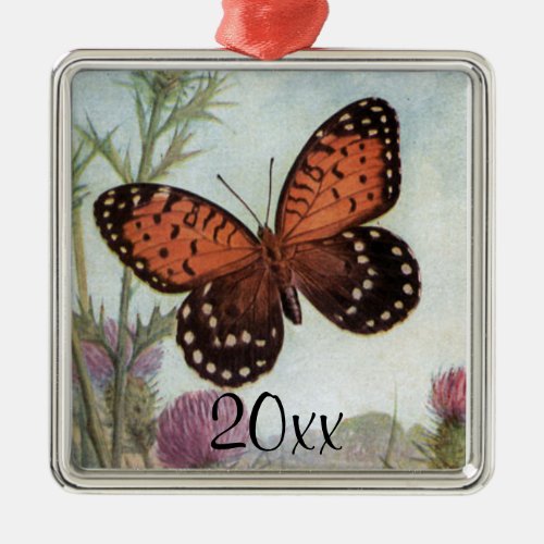 Personalized Vintage Butterfly Ornament