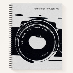 Personalized, Vintage Camera Image Notebook