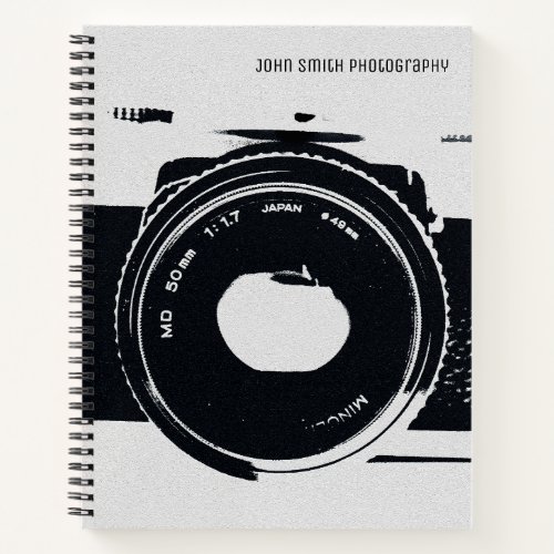 Personalized Vintage Camera Image Notebook