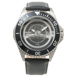 Personalized Vintage Car Steering Wheel Watch