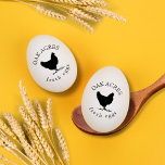 Personalized Vintage Chicken Egg Stamp<br><div class="desc">Personalized egg stamps for your homestead or family farm with a vintage chicken illustration and personalized monograms or information in a farmhouse font. These stamps are designed to be used with the handle for better application and we have not included the ink as it is up to you to choose...</div>
